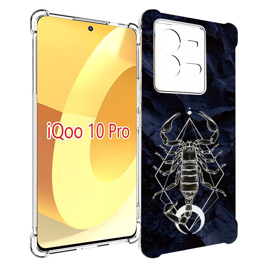 

Чехол MyPads знак зодиака скорпион 3 для Vivo iQOO 10 Pro, Прозрачный, Tocco