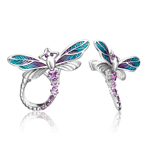 

Серьги из серебра с аметистом/эмалью PLATINA jewelry 02-4782-00-203-0200-68, 02-4782-00-203-0200-68