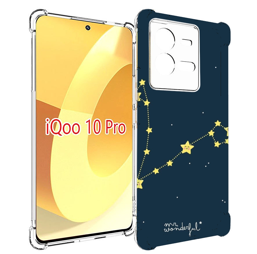 

Чехол MyPads знак зодиака рыбы 1 для Vivo iQOO 10 Pro, Прозрачный, Tocco