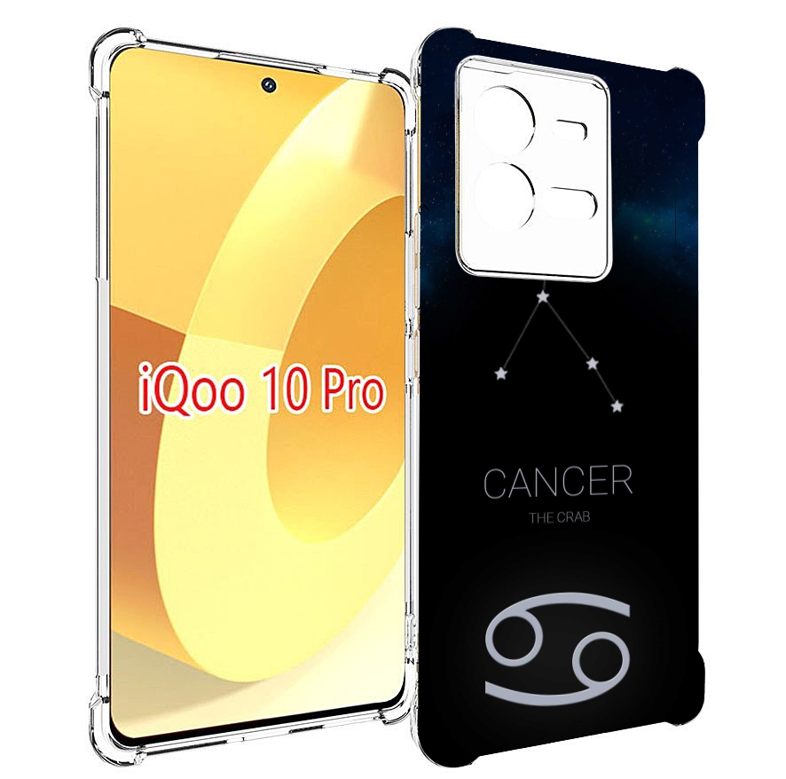 

Чехол MyPads знак зодиака рак 2 для Vivo iQOO 10 Pro, Прозрачный, Tocco