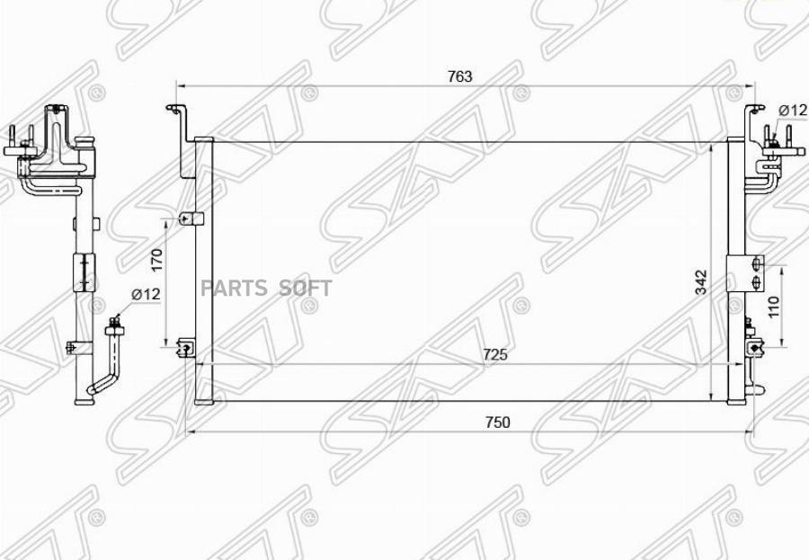 

SAT Радиатор кондиционера HYUNDAI SONATA 98-04