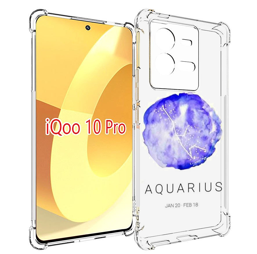 

Чехол MyPads знак зодиака водолеи 5 для Vivo iQOO 10 Pro, Прозрачный, Tocco