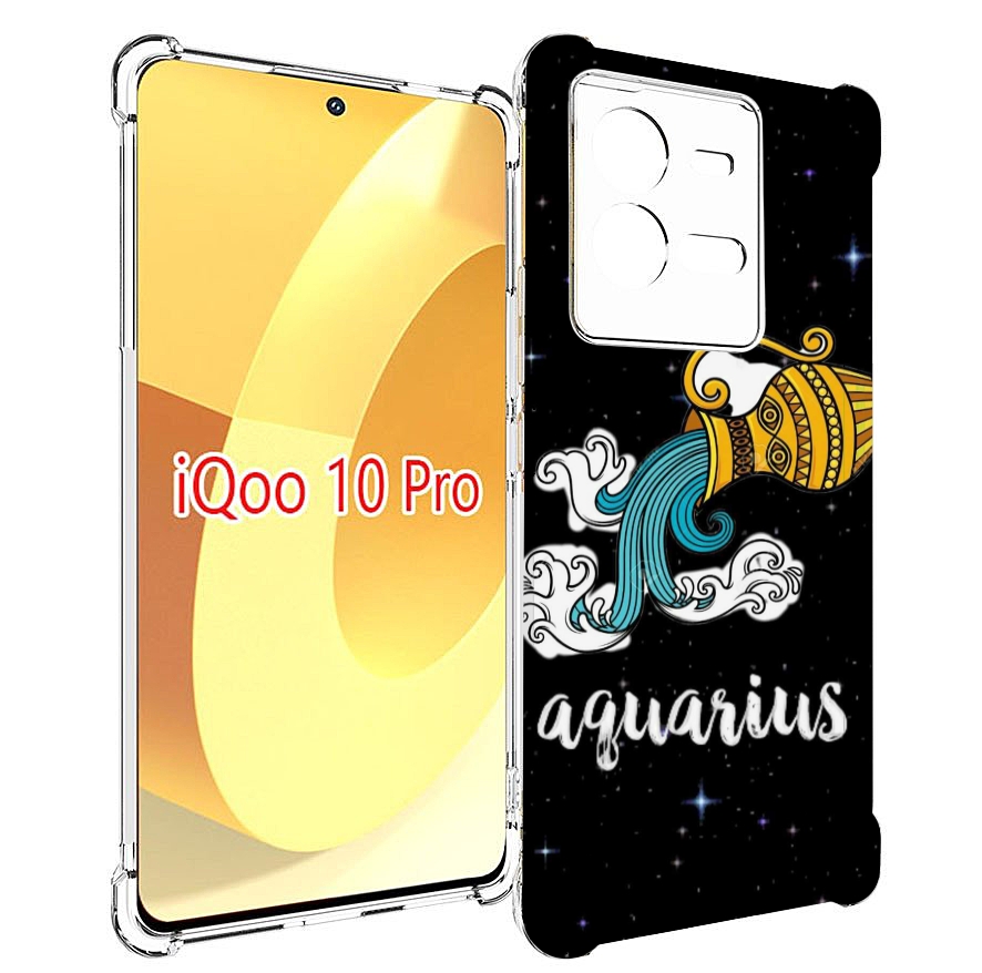 

Чехол MyPads знак зодиака водолеи 2 для Vivo iQOO 10 Pro, Прозрачный, Tocco