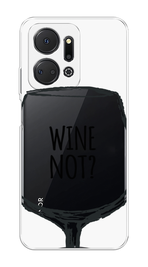 

Чехол на Honor X7A "Wine not white", Белый, 6120650-6