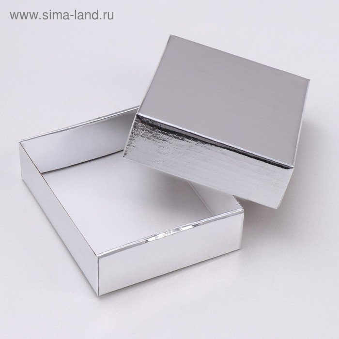

Коробка сборная, крышка-дно, серебрянная, 18 х 15 х 5 см(5 шт.), Серебристый