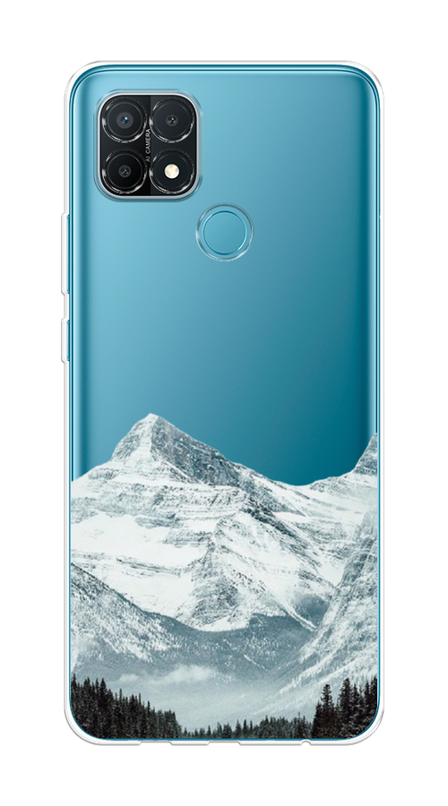 

Чехол на Oppo A15/A15s "Горы арт 1", Белый;зеленый, 254750-2