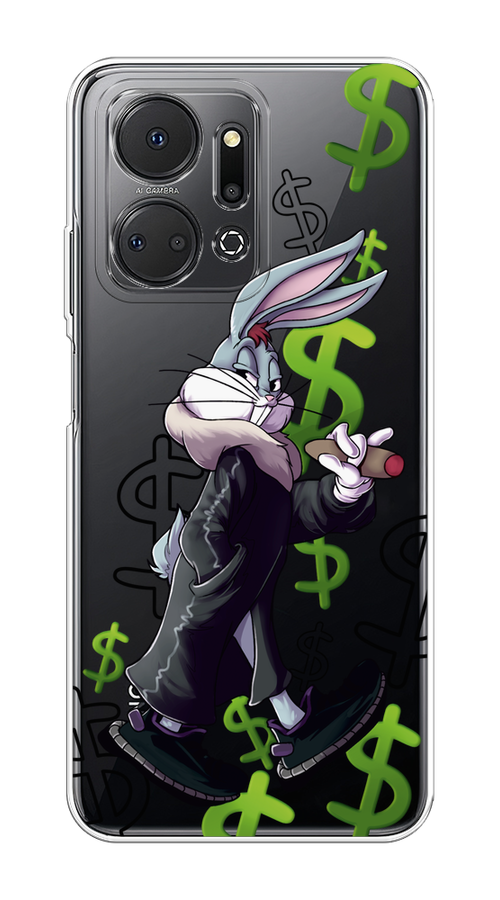 

Чехол на Honor X7A "Rich Bugs Bunny", Зеленый;черный;голубой, 6120650-6