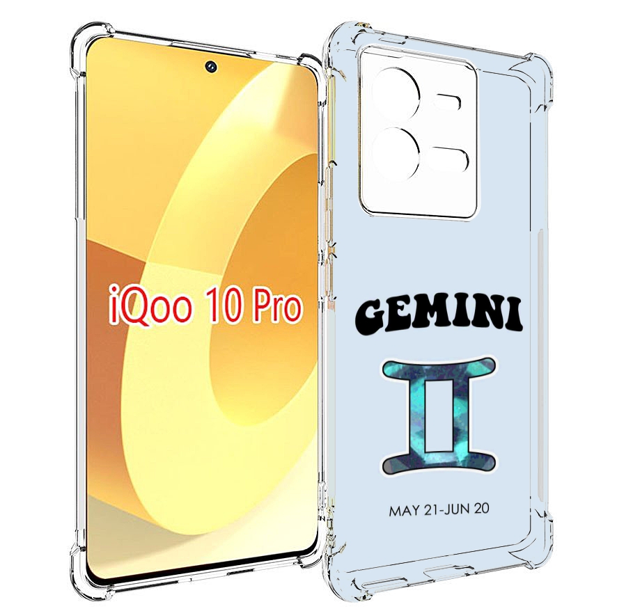 

Чехол MyPads знак зодиака близнецы 1 для Vivo iQOO 10 Pro, Прозрачный, Tocco
