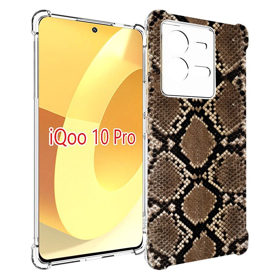 

Чехол MyPads змеиная кожа для Vivo iQOO 10 Pro, Прозрачный, Tocco