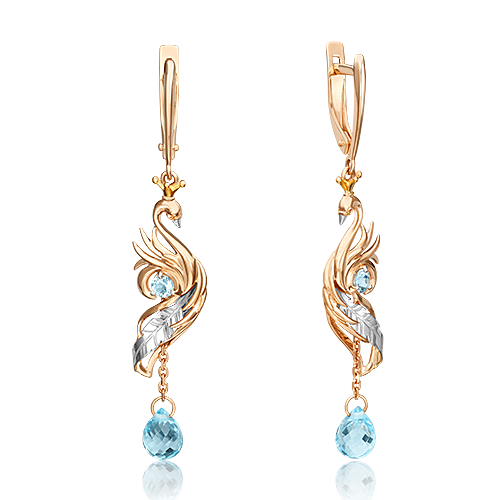 

Серьги из красного золота/белого золота с топазом PLATINA jewelry 02-4703-00-201-1111-76, 02-4703-00-201-1111-76