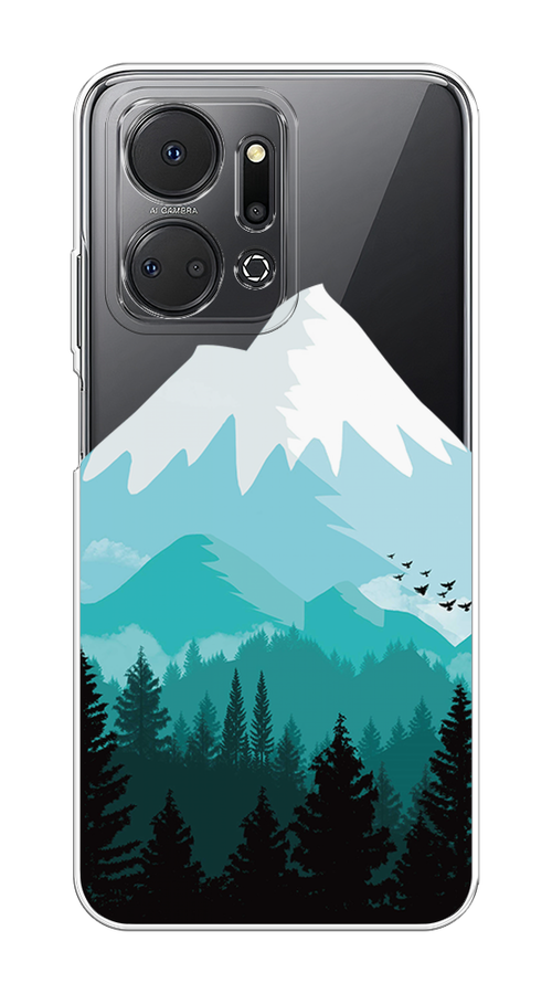 

Чехол на Honor X7A "Синяя снежная гора", Белый;голубой;бирюзовый, 6120650-2