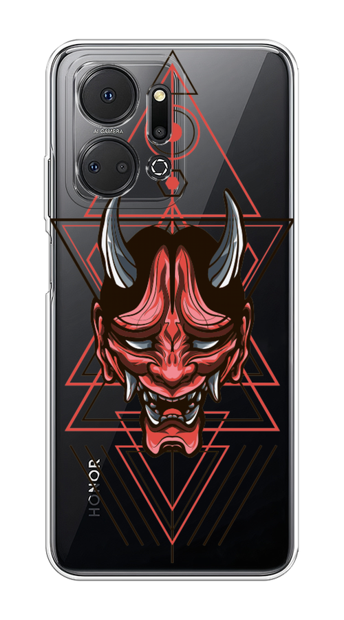 

Чехол на Honor X7A "Hanya Oni mask", Серый;красный;черный, 6120650-4