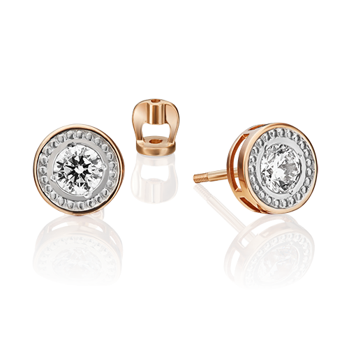 

Серьги из красного золота с фианитом PLATINA jewelry 02-4673-00-501-1110-38, 02-4673-00-501-1110-38