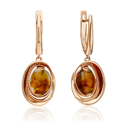 

Серьги из красного золота с янтарем PLATINA jewelry 02-4672-00-271-1110-46, 02-4672-00-271-1110-46