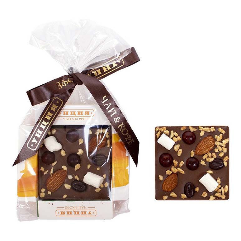 Шоколад Унция Миндаль и кофе молочный 35 г