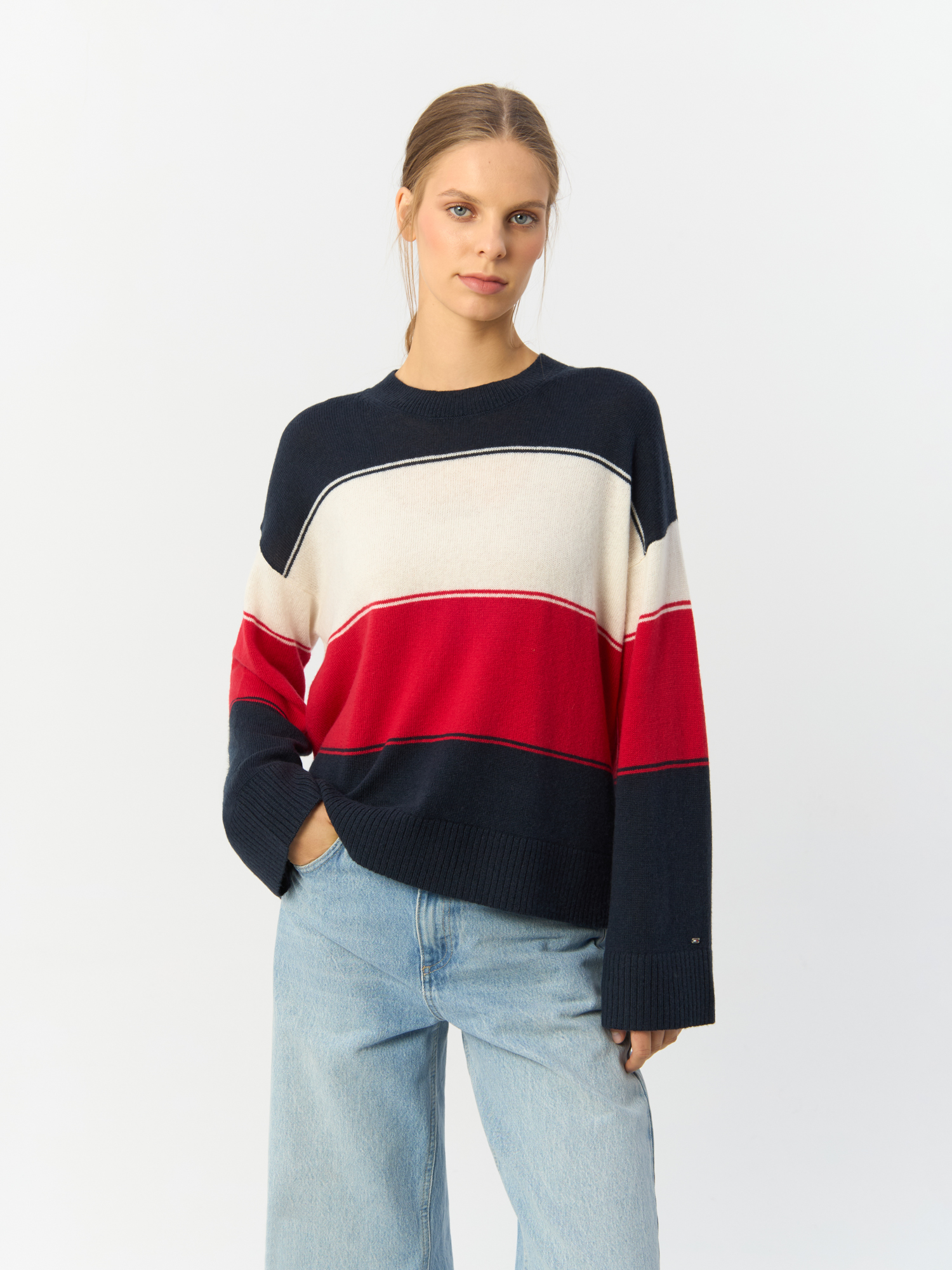 Свитер женский Tommy Hilfiger WW0WW42371 синий, M