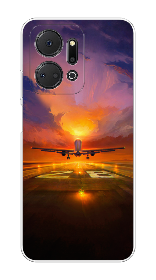

Чехол на Honor X7A "Самолет на посадке", Оранжевый;синий, 6120650-6