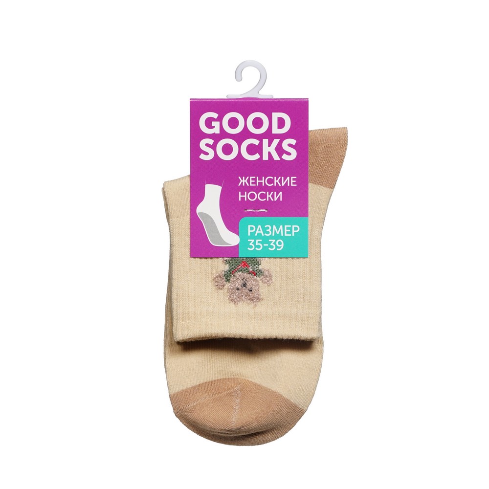 

Носки женские Good Socks GSm бежевые 23-25, Бежевый, GSm