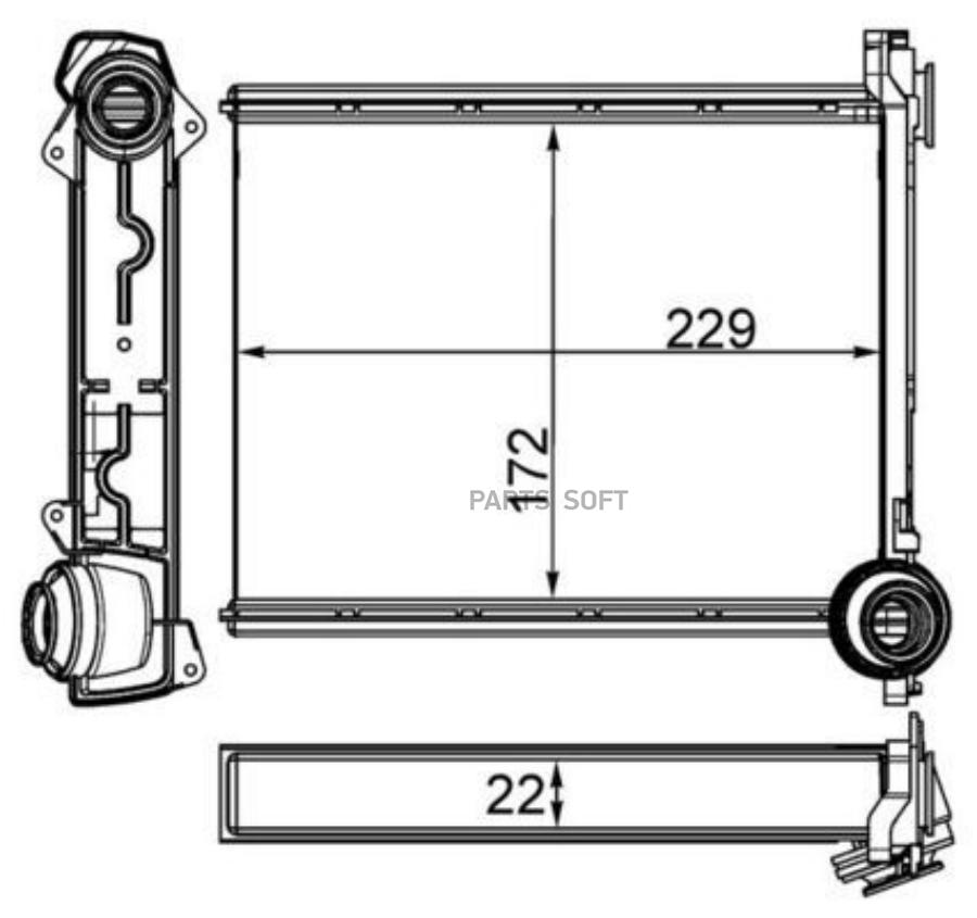 MAHLE AH264000S Теплообменник салона CITROEN C4 10- 1шт