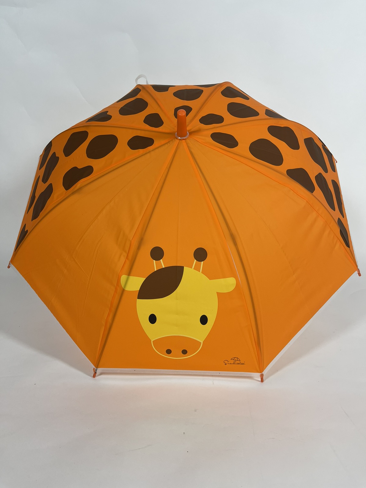 Зонт-полуавтомат детский Корова оранжевая