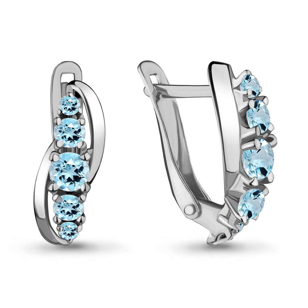 

Серьги из серебра с топазом Aquamarine 4403302_925_р, 4403302_925_р