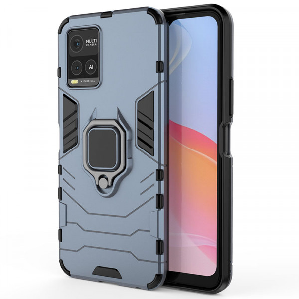 

Противоударный чехол Epik Transformer Ring под магнитный держатель для Vivo Y33s / Y21, Синий