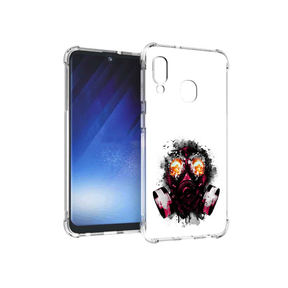 

Чехол MyPads Tocco для Samsung Galaxy A20e красный противогаз (PT133424.505.412), Прозрачный, Tocco