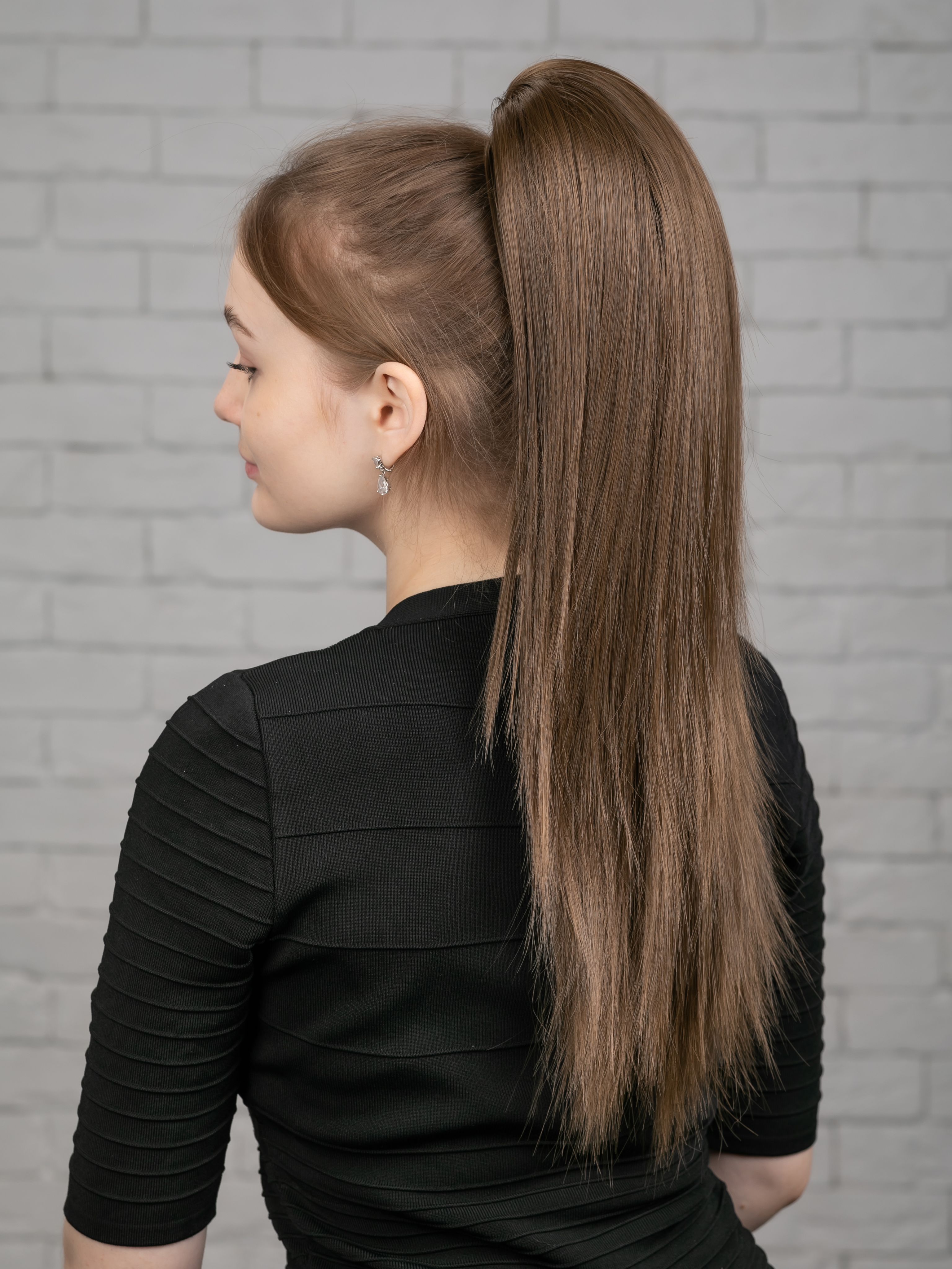 

Шиньон из волос WigStar на заколке краб, коричнево-русый, Темно-русый, 6322AT