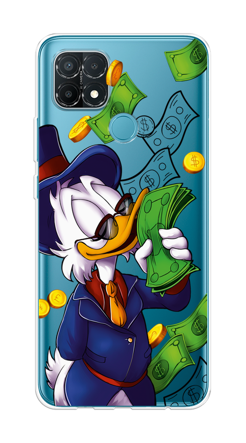 

Чехол на Oppo A15/A15s "Scrooge McDuck with Money", Синий;зеленый;белый, 254750-6