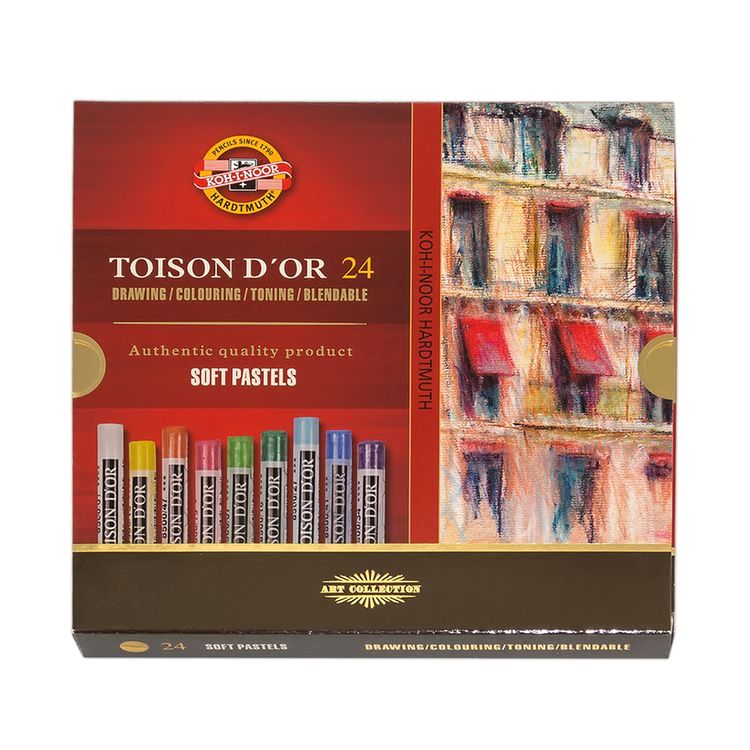 

Пастель KOH-I-NOOR художественная Toison d'or, мягкая, 24 цв. Hardtmuth, Разноцветный