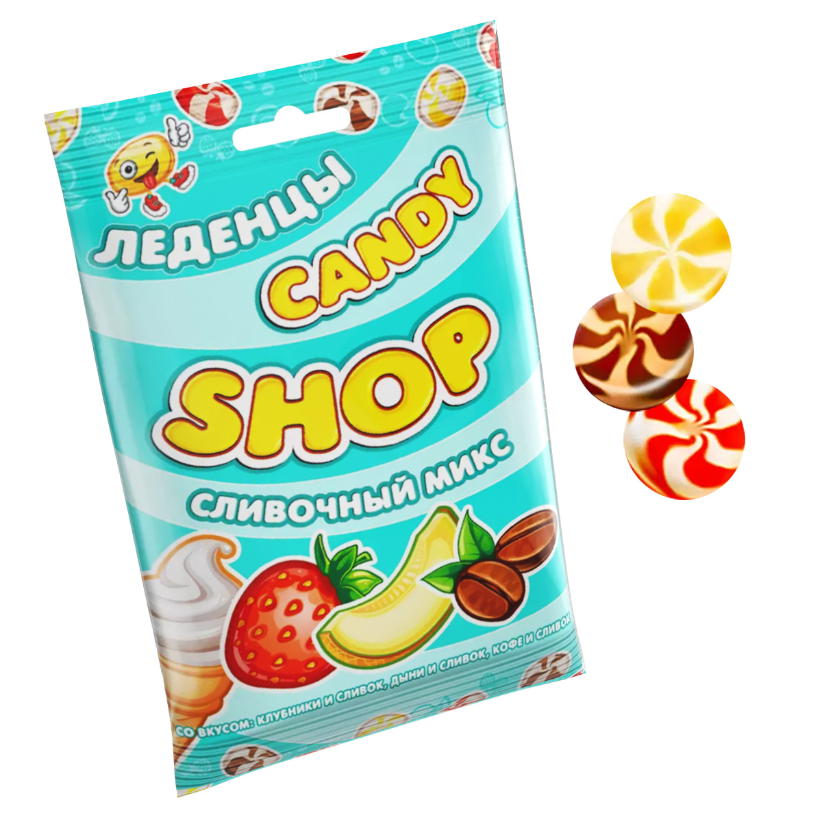 Карамель леденцовая Candy Shop Сливочный Микс, 1 шт х 80 г