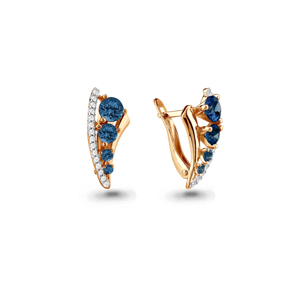 

Серьги из серебра с топазом Aquamarine 4403208А_925_з, 4403208А_925_з