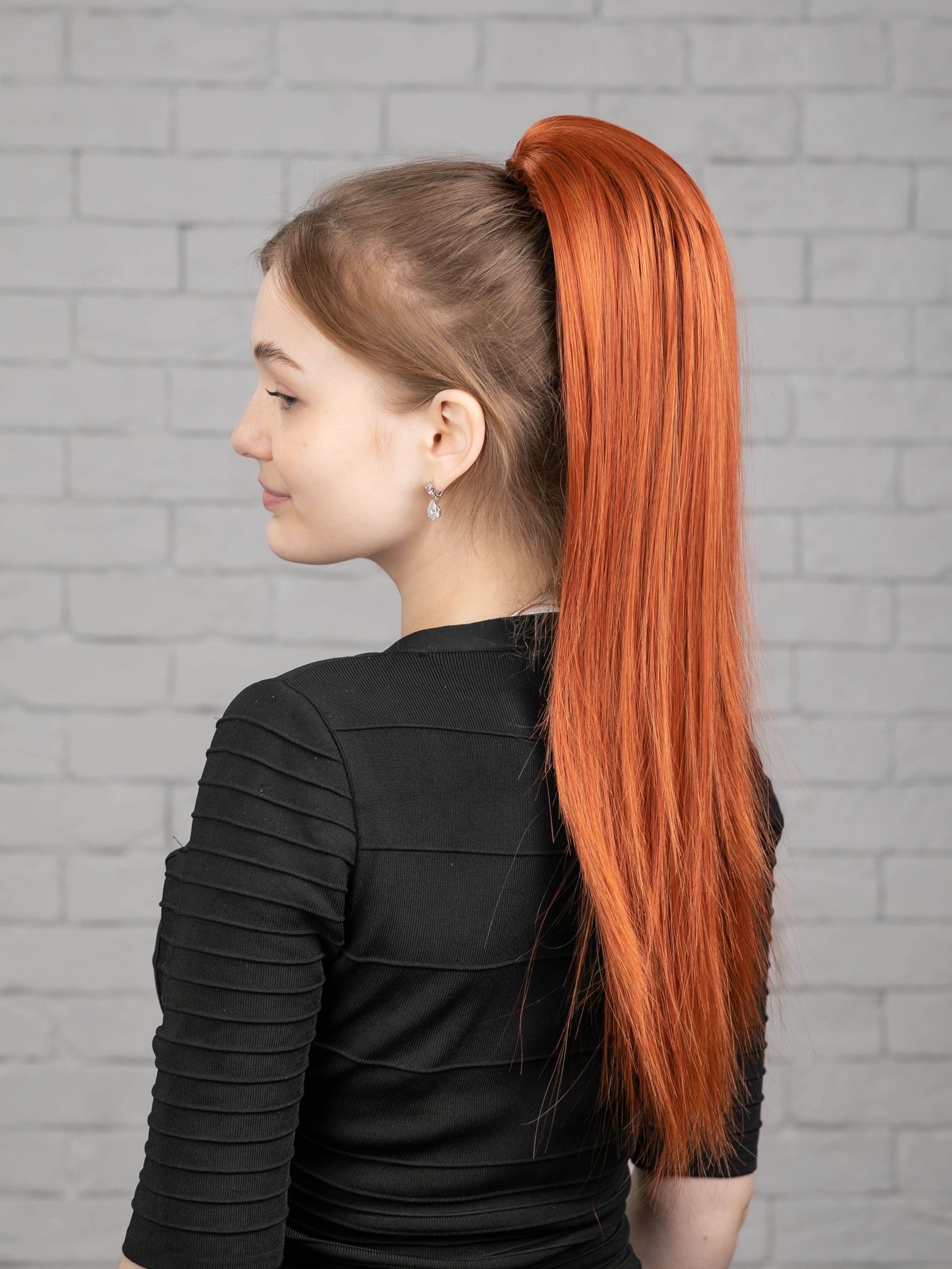 

Шиньон из волос WigStar на заколке краб, рыжий, Оранжевый, 6322AT