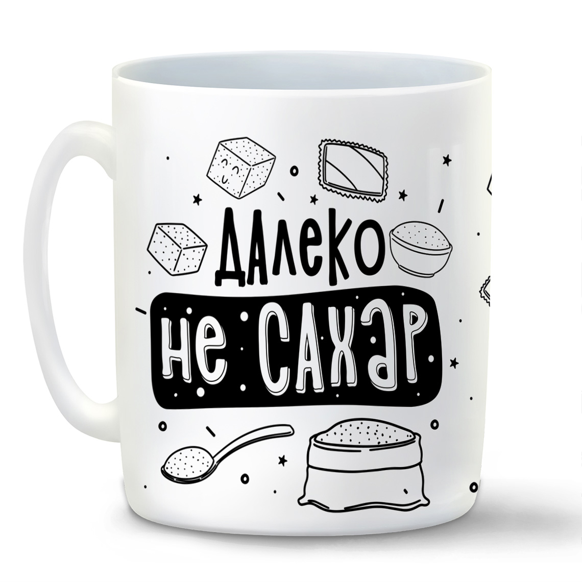 

Кружка CoolPodarok Прикол Далеко не сахар