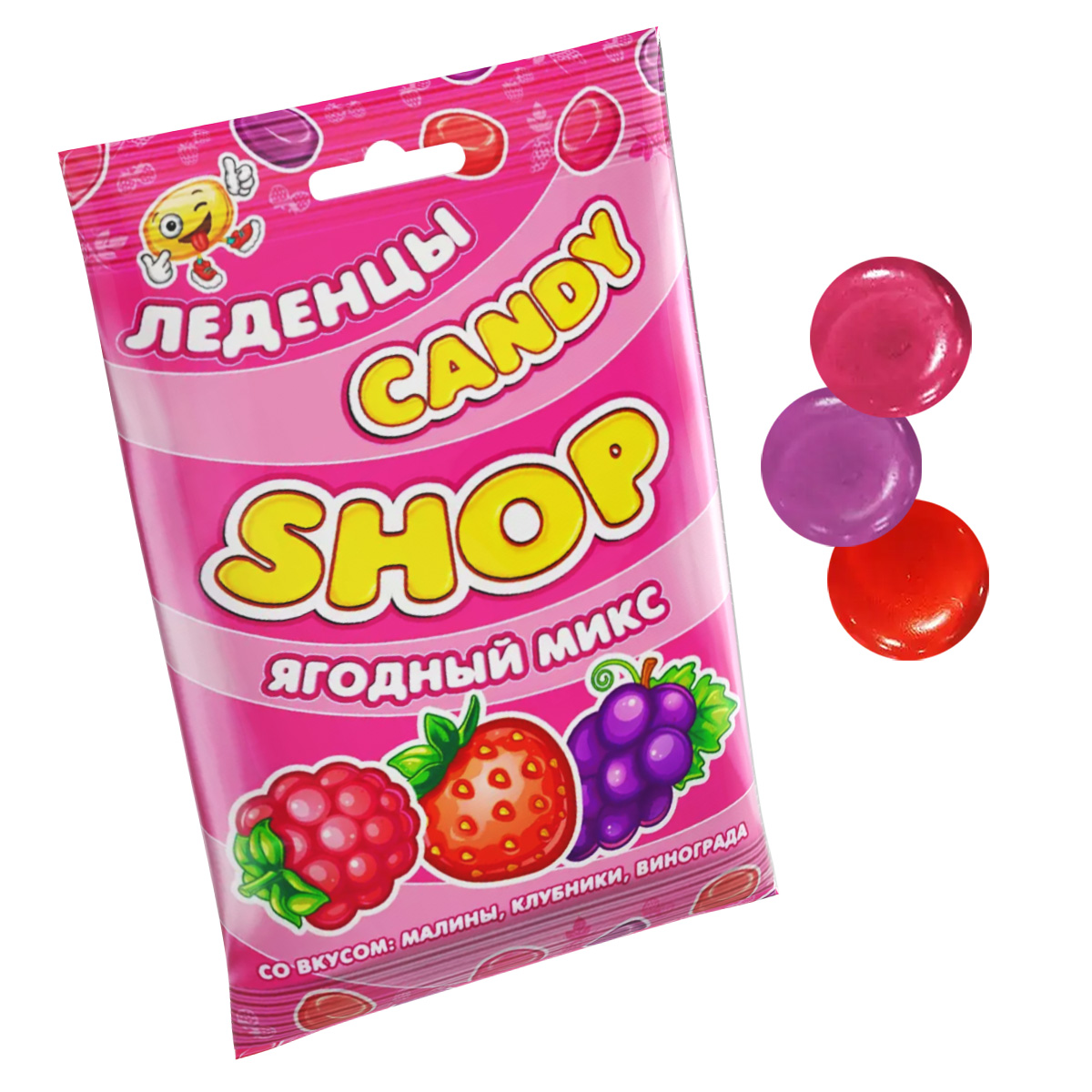 Карамель леденцовая Candy Shop Ягодный Микс, 1 штх 80 г