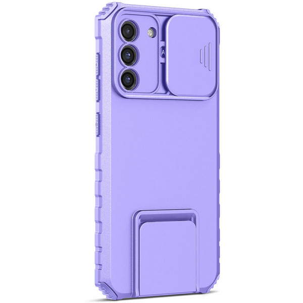 

Противоударный чехол Epik CamShield Holder для Samsung Galaxy S21 FE с защитой камеры, Фиолетовый
