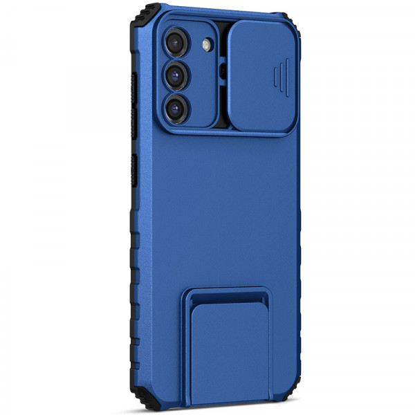 

Противоударный чехол Epik CamShield Holder для Samsung Galaxy S21 FE с защитой камеры, Синий