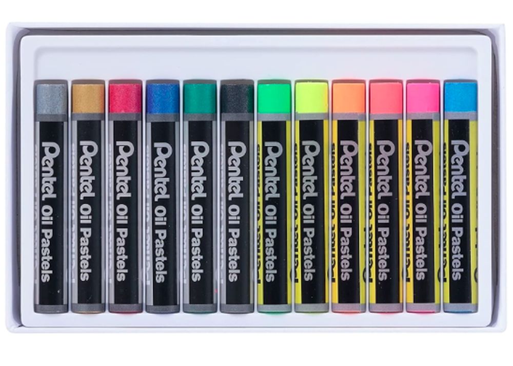 

Пастель Pentel масляная, флуоресцентная 6 цв., металлик 6 цв., Разноцветный