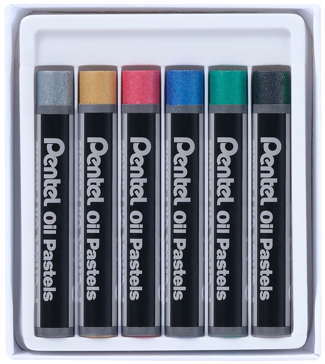 

Пастель Pentel масляная, металлик, 6 цв., Разноцветный