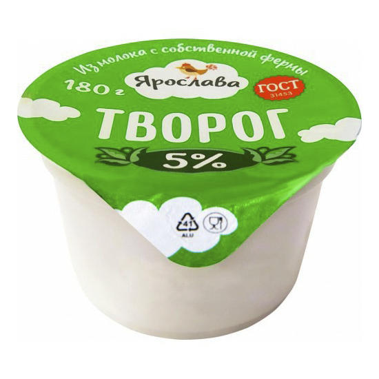 

Творог Ярослава 5% 180 г