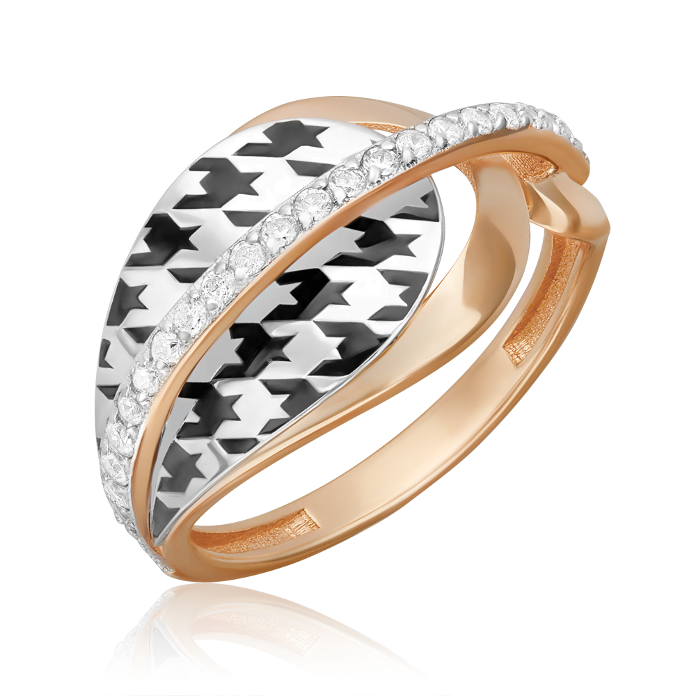 

Кольцо из золота р.  PLATINA jewelry 01-5718-00-401-1111, фианит\эмаль, 01-5718-00-401-1111