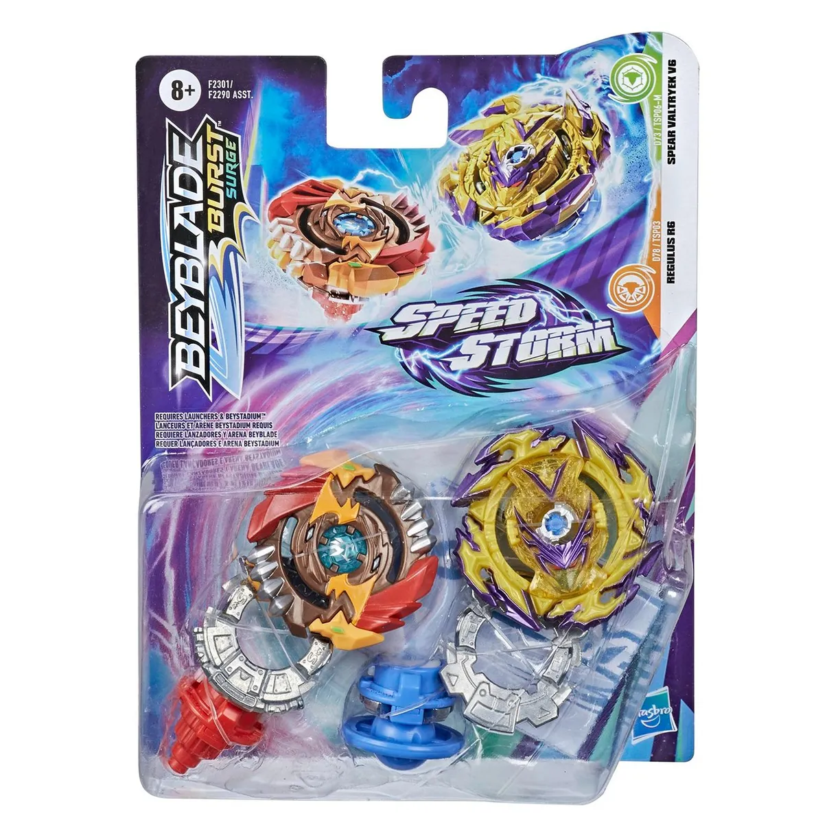 фото Игровой набор волчков hasbro beyblade шторм 2 шт спиар валтрейк и регулус f2301/f2290 bey blade