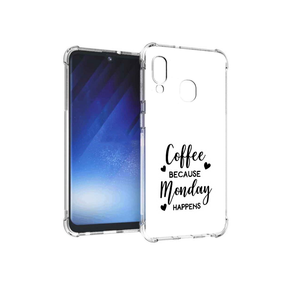 

Чехол MyPads Tocco для Samsung Galaxy A20e кофе и понедельник стал счастливым, Прозрачный, Tocco