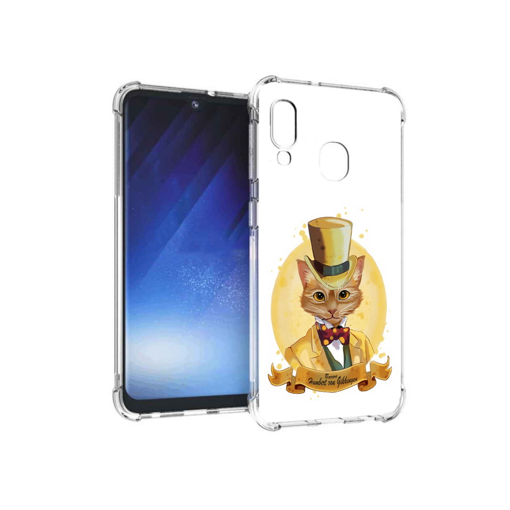 

Чехол MyPads Tocco для Samsung Galaxy A20e кот юрист (PT133424.505.401), Прозрачный, Tocco