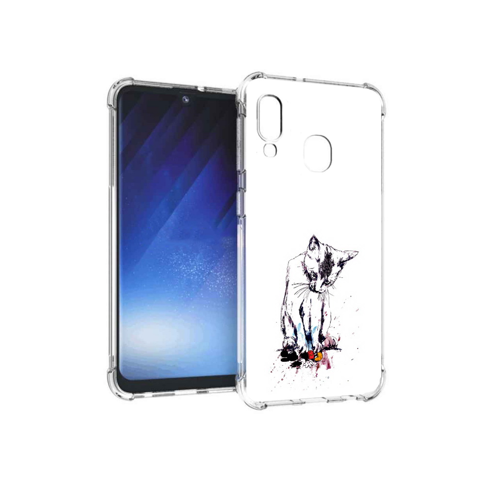 

Чехол MyPads Tocco для Samsung Galaxy A20e кот и микки (PT133424.505.399), Прозрачный, Tocco