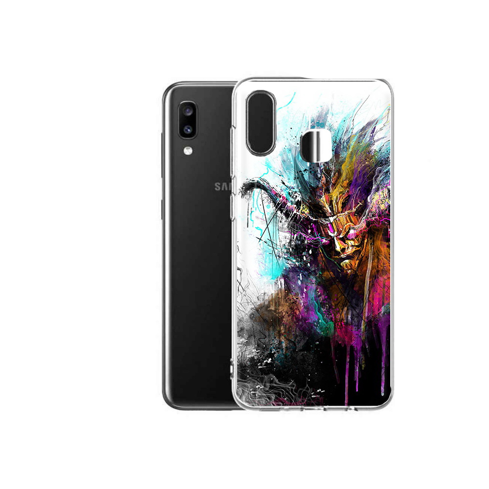 

Чехол MyPads Tocco для Samsung Galaxy A20 яркий дьявол, Прозрачный, Tocco