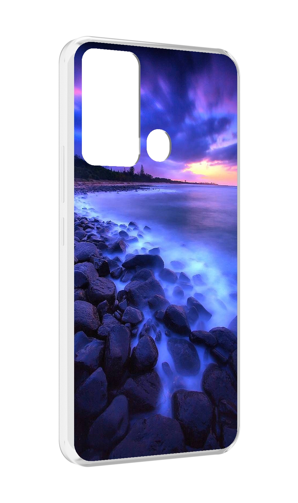 

Чехол MyPads неоновый берег для Infinix Hot 12i, Прозрачный, Tocco