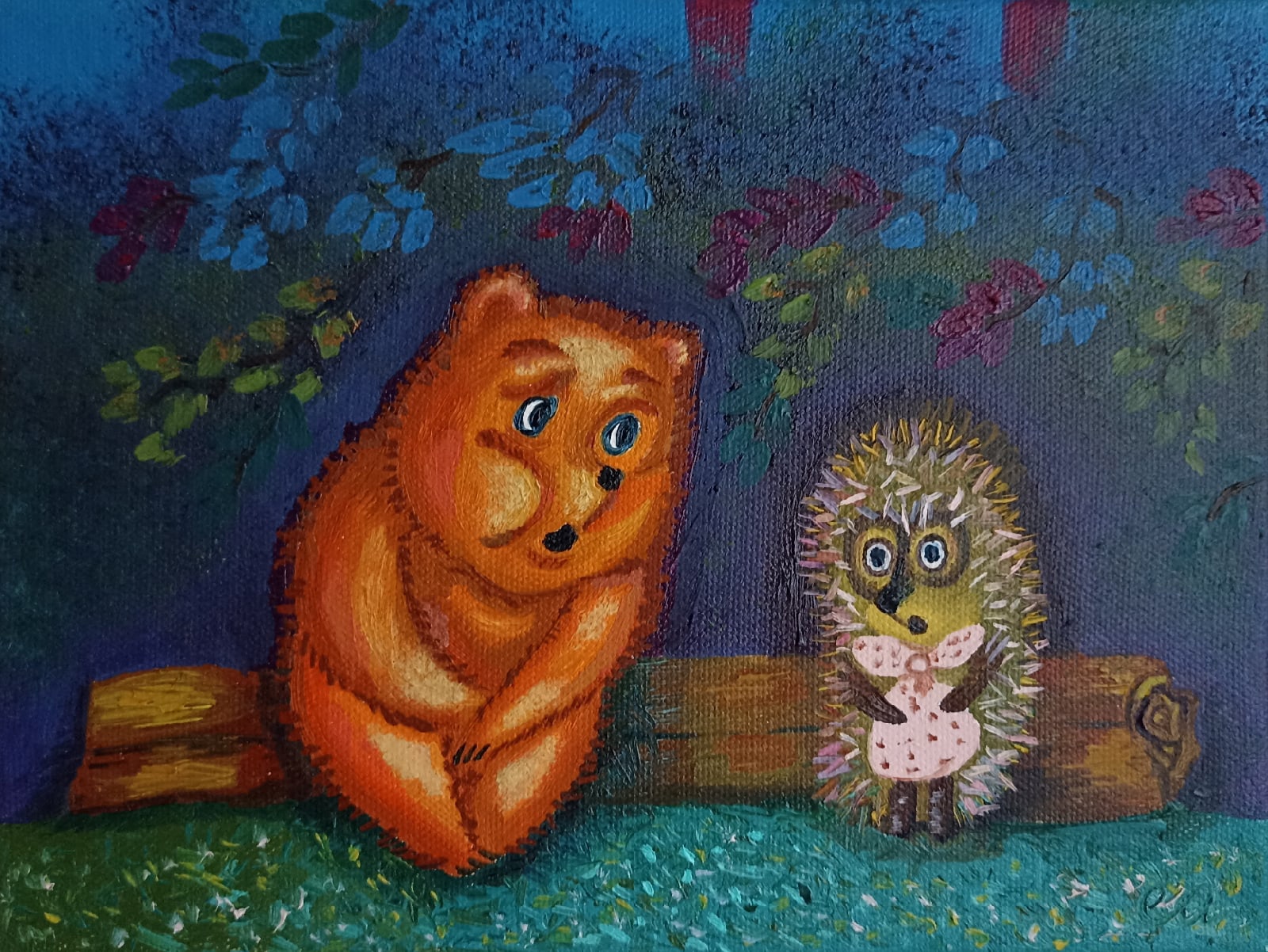 

Картина, Ежик в тумане, Маргарита Мишарева, 20х30 без рамы