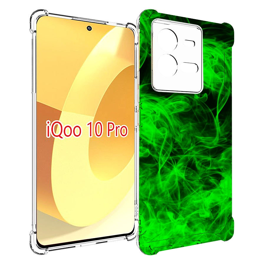 

Чехол MyPads зеленый-дымок для Vivo iQOO 10 Pro, Прозрачный, Tocco