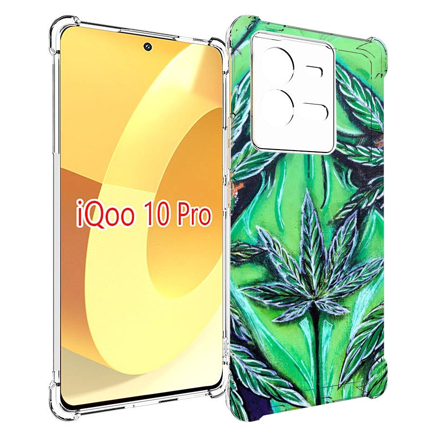 

Чехол MyPads зеленая девушка для Vivo iQOO 10 Pro, Прозрачный, Tocco